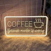 تصویر تابلو نئون فنجان قهوه به همراه آداپتور 12ولت 3آمپر مدل NP-100903 Coffee Neon Sign With 12V 3A Adaptor NP-100903