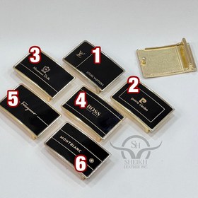 تصویر سگک کمربند صفحه ای 3.5 سانت گلد 