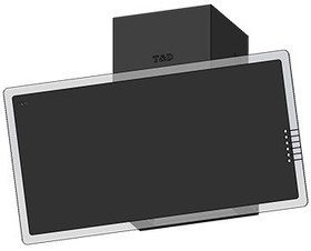 تصویر هود تی اند دی مدل TD58E مورب سایز 90 