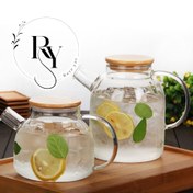 تصویر قوری پیرکس درب چوب - 1800میل 