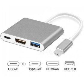 تصویر تبدیل Type-C به HDMI و USB 3.0 