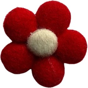 تصویر تکه‌دوزی گل پارچه‌ای 