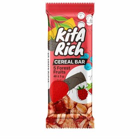 تصویر شکلات توت جنگلی وزن 40 گرم کیتاریچ Kitarich Cereal bar 5Forest Frutis Kita Rich 40 gr