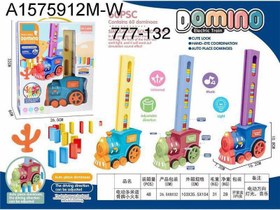 تصویر اسباب بازی قطار دومینو چین حرکتی موزیکال باطری خور DOMINO TRAIN ITEM NO _ 132/