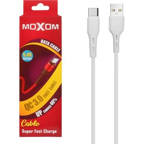 تصویر کابل شارژ فست Moxom Type-C - سفید 