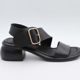 تصویر صندل پاشنه دار طبی راحتی چرم بروژ 