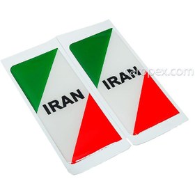 تصویر برچسب ژله ای پلاک طرح پرچم ایران IRAN بسته 2 عددی 