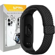 تصویر بند اسپریگ مدل Braided Solo مناسب برای ساعت هوشمند شیائومی Mi Band 3/4/5/6/7 