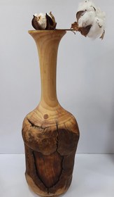 تصویر گلدان چوبی تنه درخت 