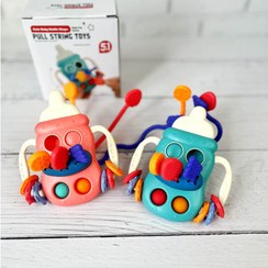 تصویر اسباب بازی بیزی بال طرح شیشه شیر مناسب نوزاد 