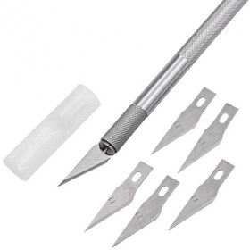 تصویر دسته تیغ حرفه ای WLXY 9308 به همراه پنج عدد تیغ اضافه ا PRECISION KNIFE WLXY PRECISION KNIFE WLXY