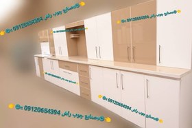 تصویر کابینت آشپزخانه هایگلس آماده سه متری حاضری 3 زمینی 3دیواری 09120654394 کابینت مهدوی (صنایع چوبی راش ) 