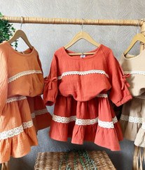 تصویر کراپ دامن دخترونه جنس موسلین 