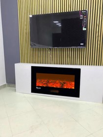 تصویر شومینه برقی الیسان سایز50*90 باهیتر تک رنگ - گرمایشی fireplace elisan 90