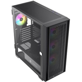 تصویر کیس کامپیوتر لاجی‌کی C484B ARGB Mid Tower مشکی Logikey C484B ARGB Mid Tower Black Computer Case