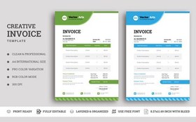 تصویر فاکتور و صورتحساب چند منظوره – Invoice design template 