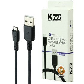 تصویر کابل میکرو یو اس بی فست شارژ K-net K-CUM K-net K-CUM02012 1.2m Fast Charging MicroUSB cable