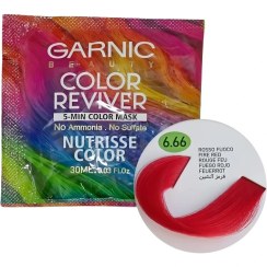 تصویر شامپو رنگ ساشه ای گارنیک قرمز آتشین 6.66 Garnic 