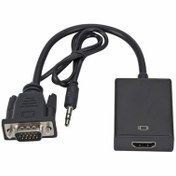 تصویر مبدل VGA به HDMI دی نت ا D-Net VGA Male To HDMI Female With Audio/Power Cable Adapter D-Net VGA Male To HDMI Female With Audio/Power Cable Adapter