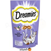 تصویر تشویقی گربه دریمیز طعم اردک وزن ۶۰ گرم 