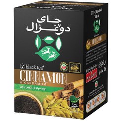 تصویر چای سیاه سيلان با دارچین و هل دو غزال (400 گرم) 