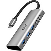 تصویر هاب ۵ پورت USB-C برند WIWU WIWU Alpha 5 in 1 USB-C Hub 532ST