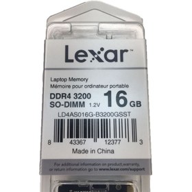 تصویر رم لپتاپ DDR4 دو کاناله 3200 مگاهرتز CL22 لکسار مدلLD4S016Gظرفیت 16 گیگابایت گارانتی 18 ماهه نوآور همراه لکسار