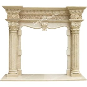 تصویر شومینه سنگی آترابان 