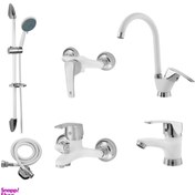 تصویر ست شیرآلات ترنم مدل دیانا پلاس کد SK مجموعه 6 عددی 