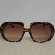 تصویر عینک زنانه نیم دایره لاکچری پلنگی 