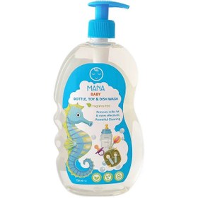 تصویر مایع شوینده و ضدعفونی کننده شیشه شیر مانا مدل پمپی حجم 750 میلی لیتر 