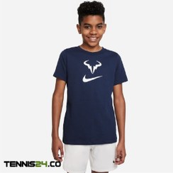 تصویر تی شرت تنیس پسرانه نایک Nike Dri-Fit Rafa- سرمه ای Nike Dri-Fit Rafa Boys T-Shirt-Navy Blue