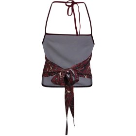 تصویر ست نیم تنه و شورت | مدل پشت گردنی قشقایی 6586 