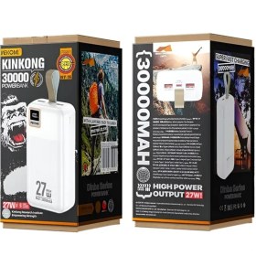 تصویر پاوربانک برند WEKOME مدل KINKONG WP-96 ظرفیت 30000mAh 