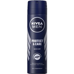 تصویر اسپری بدن مردانه نیوآ (Nivea) مدل protect & care حجم 150 میلی‌لیتر ضد تعریق و خوشبو کننده اسپری بدن مردانه نیوآ (Nivea) مدل protect & care حجم 150 میلی‌لیتر آقایان 150 میلی‌لیتر نیوآ