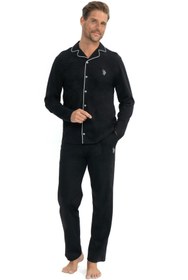 تصویر پیژامه و لباس خواب مردانه مشکی یو اس پولو | P1P2P0P3P9 اورجینال 