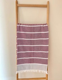 تصویر حوله پشتمال پنبه‌ای 90x150 سانتی‌متر بنفش برند bluenity Cotton Peshtemal Towel 90x150 Cm Purple