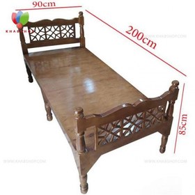 تصویر تخت سنتی چوبی 90*200 کد 231 