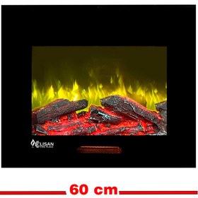 تصویر شومینه برقی الیسان سایز50*60 باهیتر - تک رنگ / گرمایشی elisanfireplace60