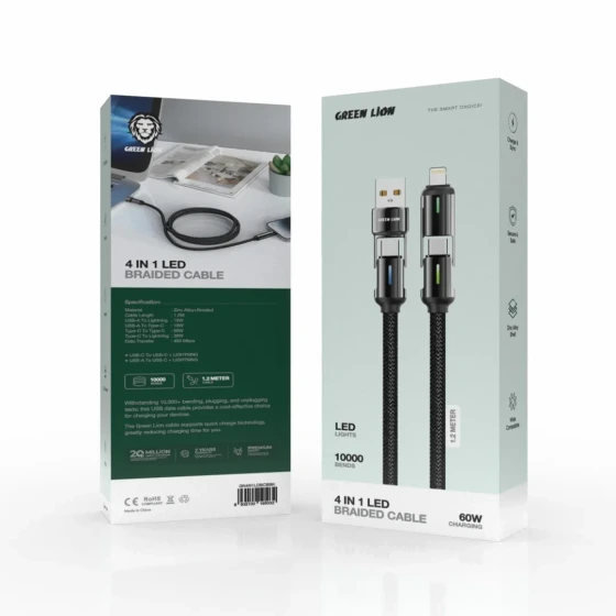 خرید و قیمت کابل چهار کاره 60 وات گرین لاین Green Lion 4 in 1 LED ...