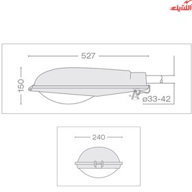 تصویر چراغ خیابانی 125 وات فروزان گلنور Street and Highway Lighting 125 W Forouzan Golnoor