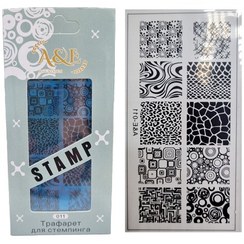 تصویر شابلون طراحی ناخن طرح هندسی A&E 