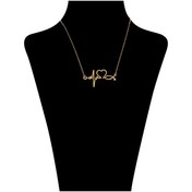 تصویر گردنبند مدل ضربان قلب کد 1 - نقره ای 