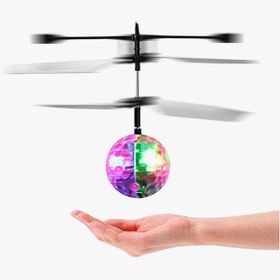 تصویر هلیکوپتر کنترلی با توپ پرتابی فلش ۱۵.۵x۱۱ سانتیمتر برند generic RC Helicopter With Flash Flying Ball 15.5x11centimeter