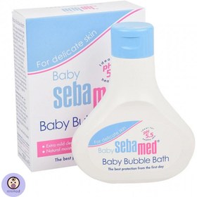 تصویر کف حمام و بدن سبامد مدل Sebamed Baby Bubble Bath Sebamed Baby Bubble Bath 200ml‏