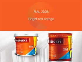 تصویر رنگ اکریلیک نمای مات بپکو (BEPOEXT) (2008-bright-red-orange ( قرمز نارنجی روشن)) 