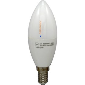 تصویر لامپ ال ای دی 7 وات نمانور مدل شمعی پایه E14 بسته 12 عددی - سفید آفتابی 