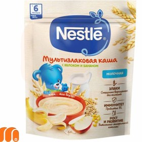 تصویر سرلاک کودک نستله Nestle با طعم غلات و موز و سیب 200 گرم 