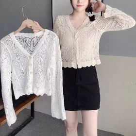 تصویر ژاکت قلاب بافی 