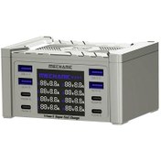 تصویر شارژر رومیزی 100 وات 8 پورت و آمپرسنج مکانیک مدل MECHANIC V-POWER 8 